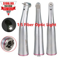 Dental 1:5 Increasing LED Fiber Optic Contra Angle 4 Spray Fit NSK X95L Ti-Max