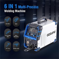 250A Aluminum MIG Welder, 6 in1 Large LED Display 110V/220V Multi Process Welder