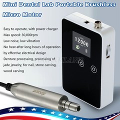Dental Brushless Electric Polisher Micro Motor / Straight Handpiece Contra Angle