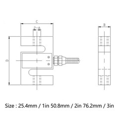S-Type Load Cell Sensor 30KG M8x1.25 Stainless Steel