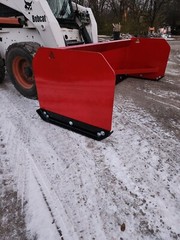 7′ Bobcat Skid Steer Snow Pusher Box Commercial 30″ Tall Plow CAT Case Protech