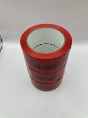 NEW 3 Rolls eBay Branded Shipping Tape 2″ X 75 Yds Red w/ Black Logo