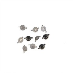 Dental Orthodontic Lingual Button Bondable Round Rectangular Base Mesh With Hook