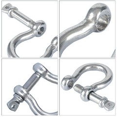 304 Stainless Steel Bow U-Shaped Shackle Trailer Lifting Shackles Size 4mm-32mm