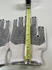 Dotted String Knit Gloves Both Sides Black PVC Dots 10x 12 Pairs 120pr Gloves L