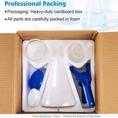 1000mL Lab Vacuum Filtration Distillation Apparatus, Glass Suction Filtering Kit