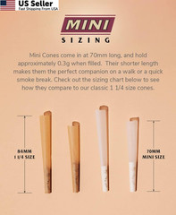 Zig-Zag Organic Hemp Rolling Paper Pre Rolled Cones 1 1/4 Size 24 Pack