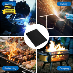 8X12 Inch Welding Blanket Fireproof, 5Mm Carbon Felt Wick, Flame Retardant Fabri