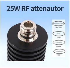 BECEN 6DB 25W N Attenuator, 25 Watt 50 Ohm Attenuator DC to 3Ghz, Fixed Attenuat