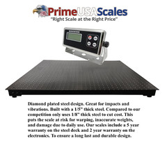 Prime OP-916 60″x60″ Floor Scale 2,500 lb x .5 lb with 5 Year Warranty
