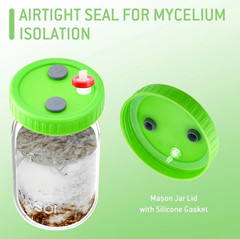 New 12Pcs Mushroom Liquid Culture Mycelium Jar Lids,Wide Mouth With PTFE Filter