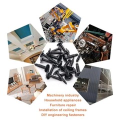 180pcs #8 Self Tapping Screws for Metal, Sheet Metal Screws, 410 Stainless Steel