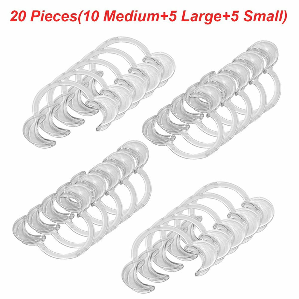 20Pcs C-Shape Teeth Whitening Lip Cheek Retractor Dental Mouth Opener Fun Game