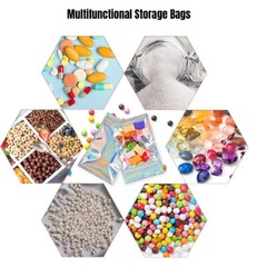 100 Holographic Mylar Bags Smell Proof Resealable Foil Pouches Gradient
