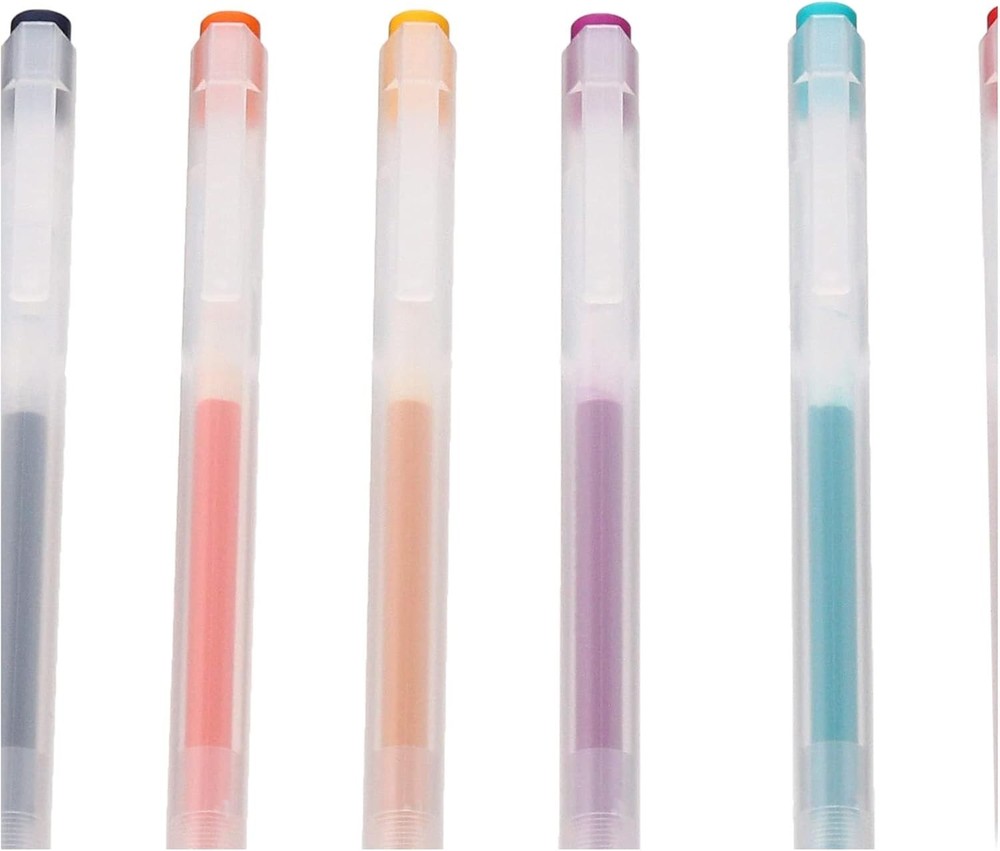 MUJI Smooth Gel Knock Type Pen 0.5mm 10 Colors Set