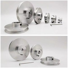 Aluminium V-Groove Pulley OD 20mm-100mm With Fixed Screw for 5mm/6mm Width Belt