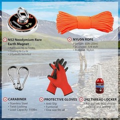 500 LBS Neodymium Fishing Magnets – Complete Kit for Treasure Hunting Adventures