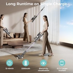 CANDY Cordless Vacuum Cleaner,45Mins Cleaners for Home,Stick Purple