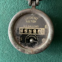 Vintage Neptune TRIDENT Water Meter, Gallons, Brass/Bronze, New York, USA