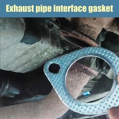 2PCS Car Exhaust Gasket, Ultra Seal 2-Bolt 3-Inch Exhaust Flange Gasket Standard