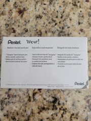 PENTEL WOW! RETRACTABLE BALLPOINT PEN MEDIUM 1.0 POINT BLACK, 24-COUNT / BK440-A