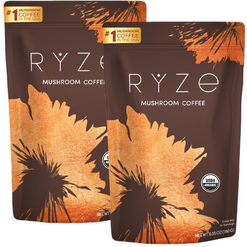 2Pack Ryze Mushroom Coffee Organic New 30 SERVINGS (FREE SHIPPING)