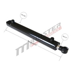 Hydraulic Cylinder Welded Double Acting 2.5″ Bore 12″ Stroke Tang WTG 2.5×12 NEW