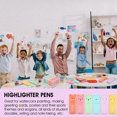 120 Pcs Cute Mini Bear Highlighter Pens Kawaii Highlighter Set Back to School…