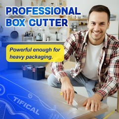 4 Box Cutter Folding Pocket Utility Work Knife Quick-Change Locking 10 Blades