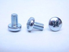 M5-0.80 x 8MM Phillips Pan Head Steel Metric Screw Bolt Grade 7985A Zinc Bulk HR