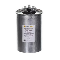 TitanPro TRCFD455 HVAC Round Dual Motor Run Capacitor. 45/5 MFD/UF440/370 Volts