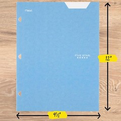 4 Pocket Paper Folders 6 Pack Fits 3 Ring Binder Holds 8.5 x 11 Letter Paper