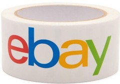 eBay-Branded Packaging Shipping Tape 2″ x 75 Yards Blue, Purple, Yellow & White