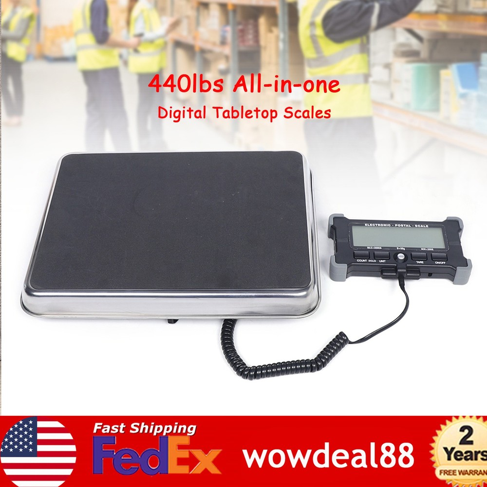 440Lbs Weight Shipping Postage Scale Digital Postal Scale Mail Letter Package US