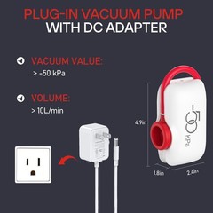 VMstr 9-Pack Vacuum Seal Bags for 9 Combo + 1 USB Pump, Red and white