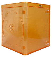 10 PREMIUM STANDARD Orange Blu-Ray Single Cases 12MM **1-3 DAYS