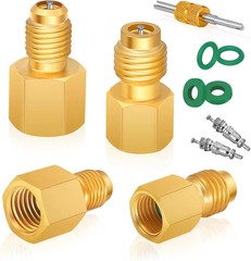 Brass R134A R12 R22 Tank Vacuum Pump Adapters Valve Remover for AC Charging