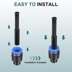 uxcell 15Pcs 5/32″(4mm) Tube OD Push-to-Connect Fittings 5/32″(4mm), Black