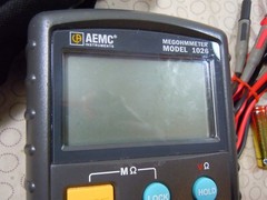 AEMC MODEL 1026 MEGOHMETER WITH ACCESSORIES + CASE-0208294.