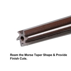 MT2 Morse Taper Reamer H8 Alloy Tool Steel 6 Flute Straight Shank Cutter