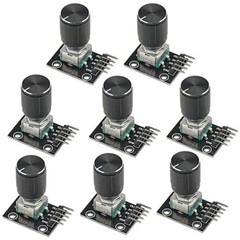 8Pcs KY-040 360 Degree Rotary Encoder Module with Knob Cap for Arduino Micro