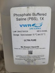 1X PBS (Phosphate Buffered Saline), pH 7.4 – Molecular Biology Grade – 500 mL
