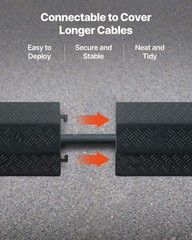 VEVOR Drop Over Cable Cover Heavy Duty Floor Cord Protector Ramp 17500 lbs 2 PCS