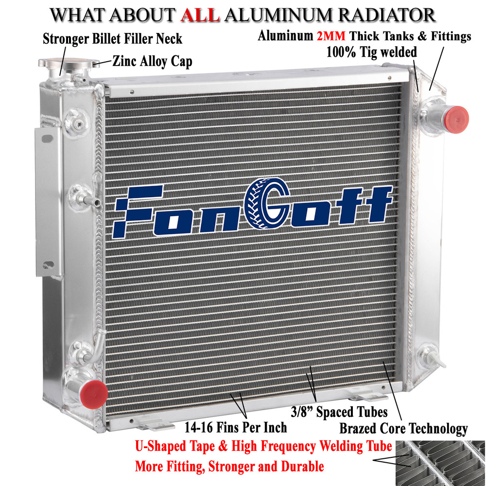 3 Rows Full Aluminum Radiator For Hyster Yale H25XM H35XM Forklift 912495601 USA