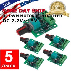 5pcs PWM Motor Speed Controller 2A Low Voltage DC LED Dimmer 1.8v 3v 5v 6v 12v