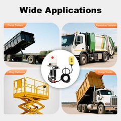 Electric Hydraulic Pump Hydraulic Power Unit Single Acting Oil Pump 12V 800w