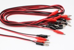 4X Pair Red and Black Alligator Test Leads 2 Clips to Banana Plug VOM Multimeter