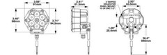 JW SPEAKER Round LED Warning Light, Model Trail 6 Flash
