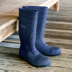 HISEA Men’s Boots Steel Toe Safety Work Boots Muck Mud Farm Gardening Rain Boots