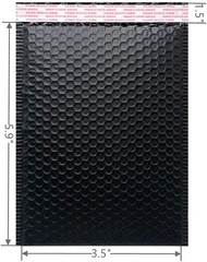 Small Bubble Mailers 3.5X5.9 Inch 12 Pack Poly Padded 3.5X5.9 Inches Black